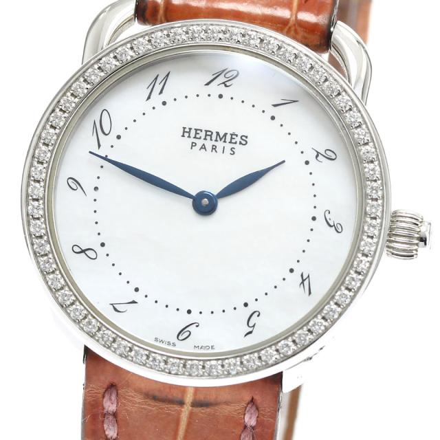 エルメス HERMES AR5.230 アルソー ダイヤベゼル クォーツ レディース _900441【ev10】 エルメス HERMES AR5.230 アルソー ダイヤベゼル クォーツ レディース
