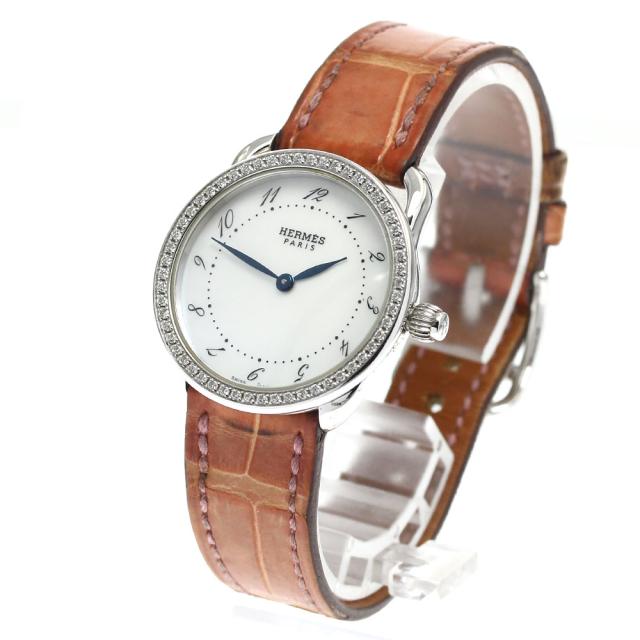 エルメス HERMES AR5.230 アルソー ダイヤベゼル クォーツ レディース _900441【ev10】 エルメス HERMES AR5.230 アルソー ダイヤベゼル クォーツ レディース