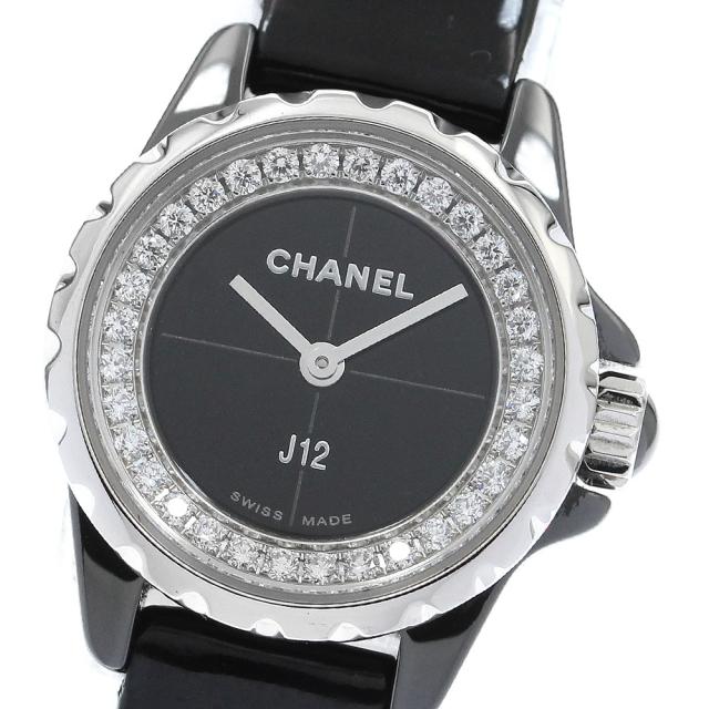 シャネル CHANEL H4663 J12 XS ダイヤ クォーツ レディース 美品 _901490
