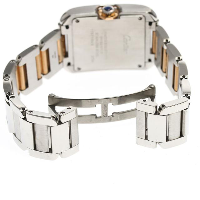 カルティエ CARTIER W5310043 タンクアングレーズMM コンビ クォーツ  