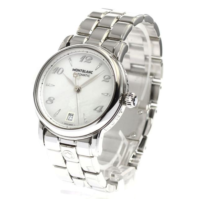 モンブラン MONTBLANC 7227 マイスターシュテック デイト 6Pダイヤ  