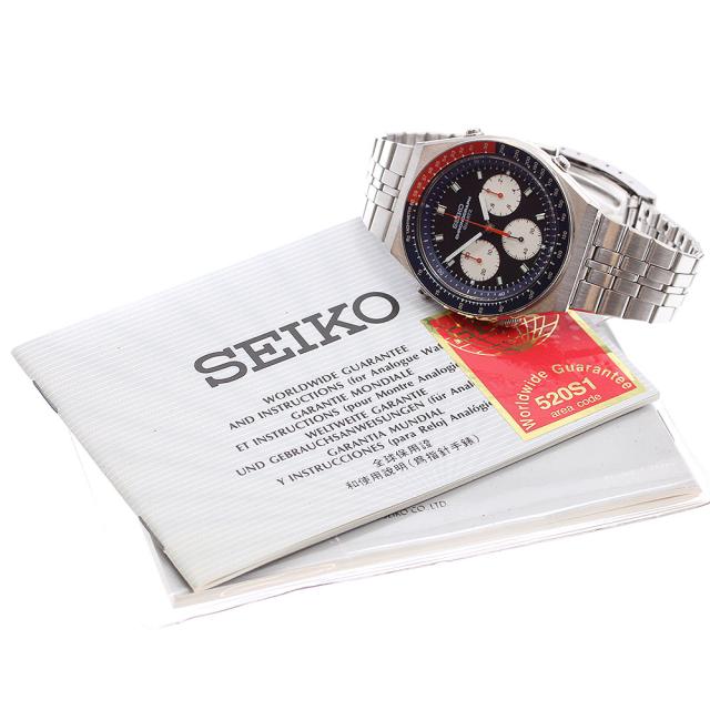 訳あり セイコー SEIKO 7A28-7100/ スピードマスター ペプシベゼル クォーツ メンズ 保証書付き_900525_1