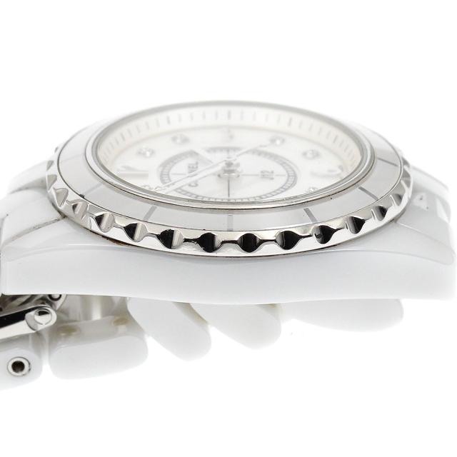 シャネル CHANEL H2570 J12 ホワイトセラミック 8Pダイヤ クォーツ レディース 保証書付き_901063 シャネル CHANEL H2570 J12 ホワイトセラミック 8Pダイヤ クォーツ