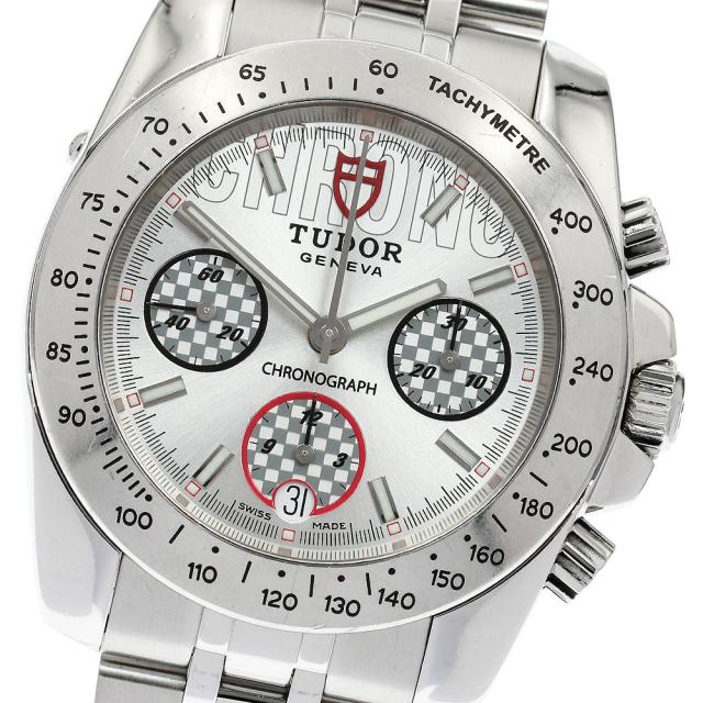 チュードル TUDOR 20300 スポーツクロノグラフ デイト 自動巻き メンズ 保証書付き_903363
