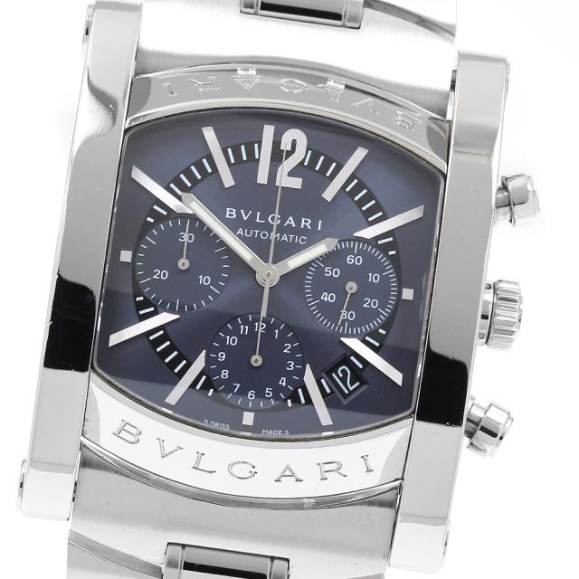 ブルガリ BVLGARI AA48SCH アショーマ クロノグラフ デイト 自動巻き メンズ 良品 _894212
