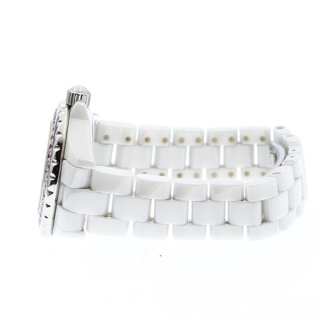 シャネル CHANEL H1181 J12 ピンクサファイアベゼル デイト クォーツ レディース _936020 シャネル CHANEL J12 ピンクサファイア H1181 ホワイト ホワイト