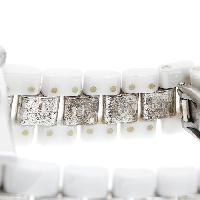 シャネル CHANEL H1007 J12 白セラミック アフターダイヤ クロノグラフ