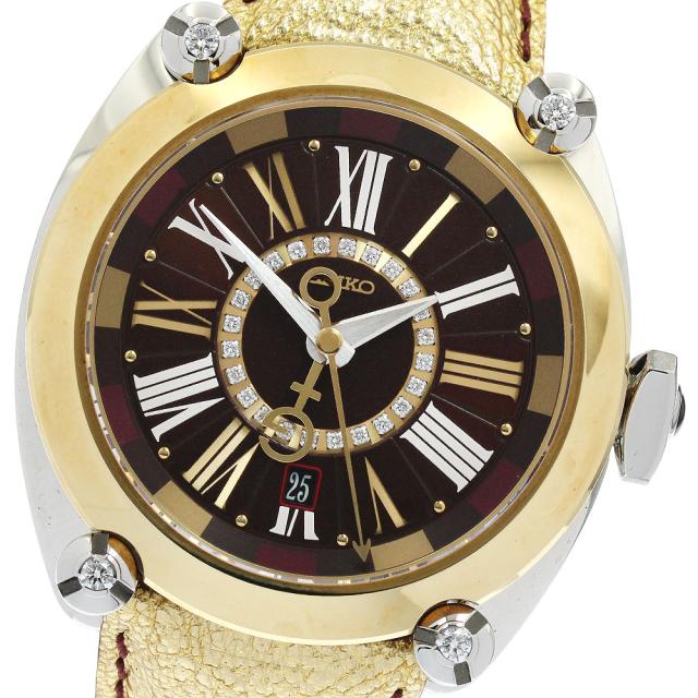 セイコー SEIKO SBLM006/8L36-00D0 ガランテ GMT デイト 自動巻き メンズ 良品 _906040