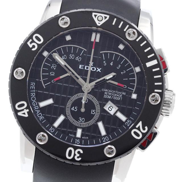 エドックス EDOX 01502 クラスワン クロノオフショア レトログラード クォーツ メンズ 箱付き_905815