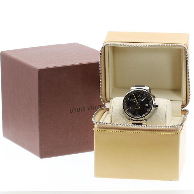 ルイ・ヴィトン LOUIS VUITTON Q1131 タンブール GMT デイト 自動巻き  
