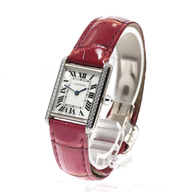 カルティエ CARTIER WJTA0011 タンク ルイ SM K18WG サイドダイヤ 手巻き レディース 保証書付き_840326 Cartier（カルティエ） CARTIER WJTA0011 タンクルイ SM K18WG サイド