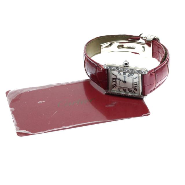 カルティエ CARTIER WJTA0011 タンク ルイ SM K18WG サイドダイヤ 手巻き レディース 保証書付き_840326 楽天市場】カルティエ CARTIER WJTA0011 タンク ルイ SM K18WG サイド