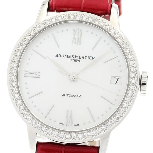 ボーム＆メルシェ Baume &amp; Mercier M0A10546 クラシマ ダイヤベゼル 自動巻き レディース 美品 保証書付き_909624