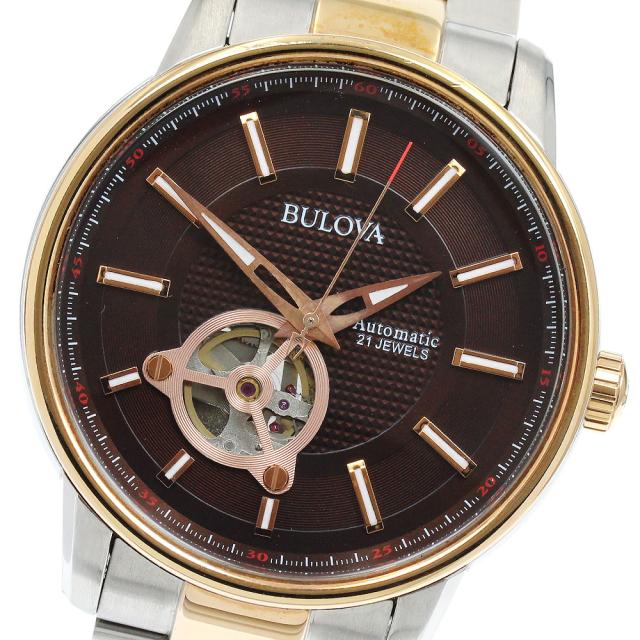 ブローバ BULOVA 98A140 クラシック 自動巻き メンズ 箱・保証書付き_911146【ev10】