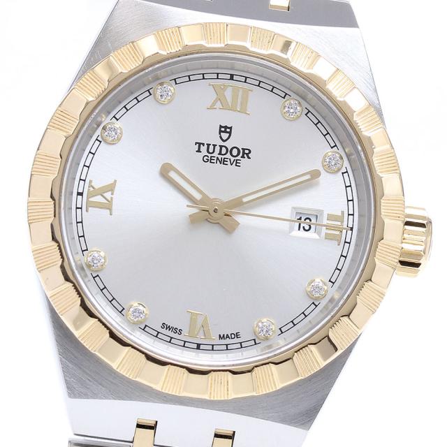 チュードル TUDOR M28303-0002 ロイヤル デイト 8Pダイヤ 自動巻き レディース 良品 保証書付き_890114