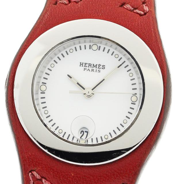 ベルト訳あり エルメス HERMES HA3.210 アーネ デイト クォーツ レディース _909569【ev15】