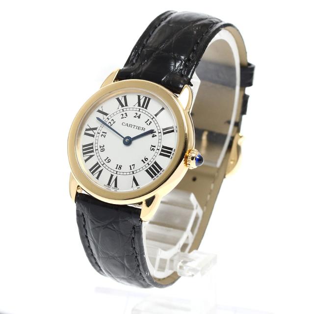 カルティエ CARTIER W6700355 ロンドソロ SM K18YG クォーツ レディース 良品 保証書付き_906010 カルティエ CARTIER W6700355 ロンドソロ SM K18YG クォーツ