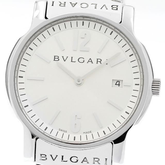 ブルガリ BVLGARI ST35S ソロテンポ デイト クォーツ メンズ 美品 箱  