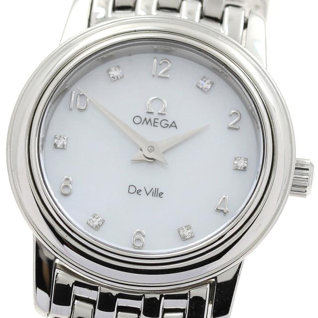 オメガ OMEGA 4570.75 デビル プレステージ 6Pダイヤ クォーツ レディース 良品 _905530