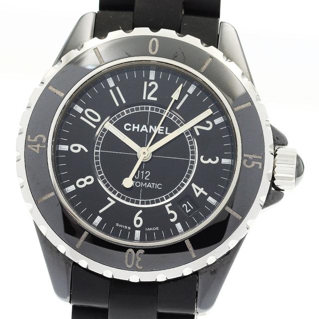 シャネル CHANEL H0684 J12 黒セラミック 38ｍｍ ラバーブレスレット 自動巻き メンズ _911588