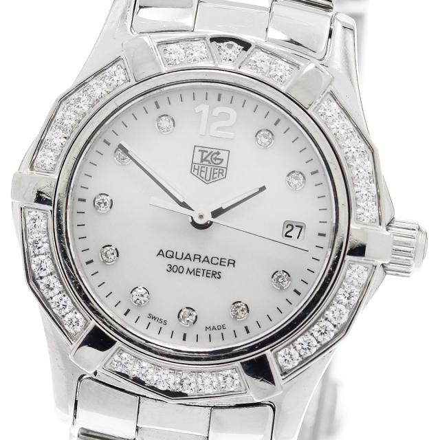 タグホイヤー TAG HEUER WAF1416 アクアレーサー 10P ダイヤベゼル クォーツ レディース _907568