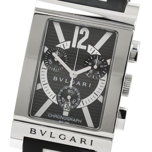 ブルガリ BVLGARI RTC49S レッタンゴロ デイト クロノグラフ クォーツ