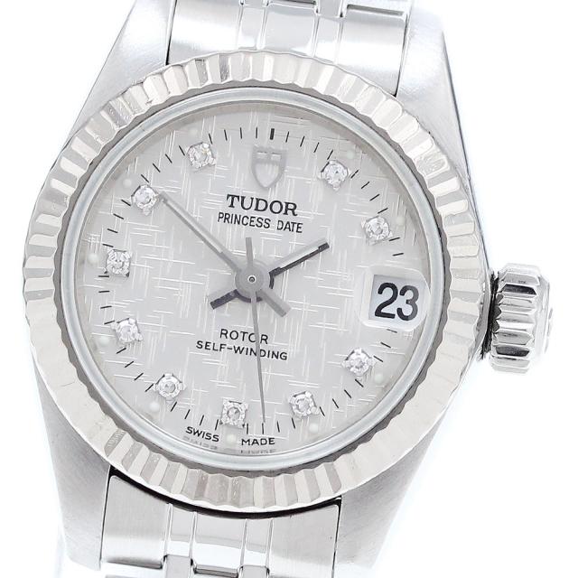 チュードル TUDOR 92514 プリンセスデイト 10Pダイヤ 自動巻き レディース _909603