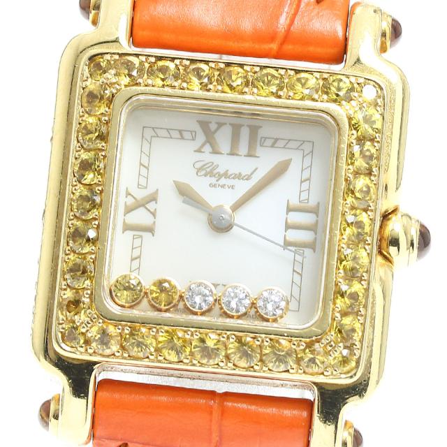 ショパール Chopard 27/6850-430 ハッピースポーツ K18YG シェル文字盤 クォーツ レディース _912462