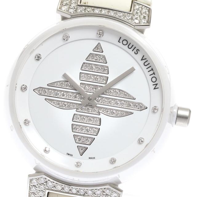 訳あり ルイ・ヴィトン LOUIS VUITTON Q13M4 タンブール フォーエバー 10P ラグダイヤ クォーツ レディース _912475 125,400円