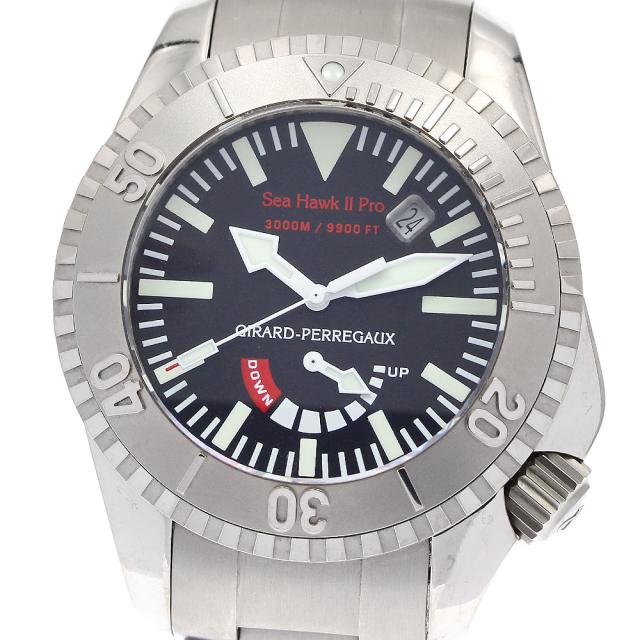 ジラール・ペルゴ GIRARD PERREGAUX 49941-21-631-1 シーホーク2 プロ デイト 自動巻き メンズ 保証書付き_908418 ジラール・ペルゴ GIRARD PERREGAUX 49941-21-631-1 シーホーク2 プロ
