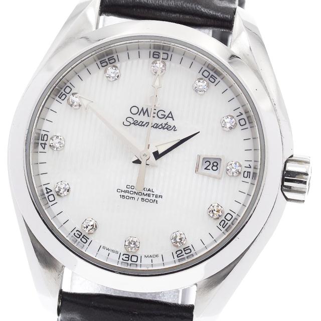 オメガ OMEGA 231.13.34.20.55.001 シーマスター アクアテラ コーアクシャル 12Pダイヤ 自動巻き レディース 保証書付き_903667