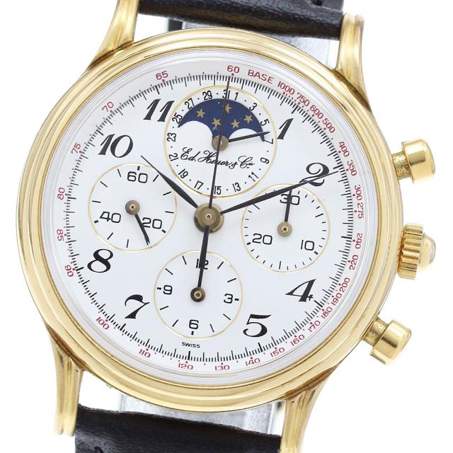 ホイヤー Heuer 188.205/1 エドワードホイヤー 125周年記念 ムーンフェイズ クロノグラフ 手巻き メンズ _913341
