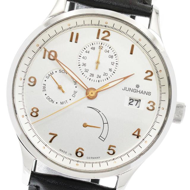 ユンハンス JUNGHANS 027/4561 アタッシュ アジェンダ デイデイト パワーリザーブ 自動巻き メンズ _912350【ev10】