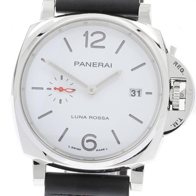 パネライ PANERAI PAM01381 ルミノール ドゥエ ルナ・ロッサ デイト スモールセコンド 自動巻き メンズ 良品 箱・保証書付き_912735