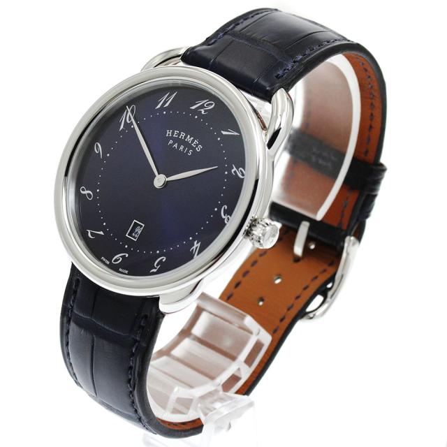 エルメス HERMES AR7Q.810 アルソー GM デイト クォーツ メンズ 美品