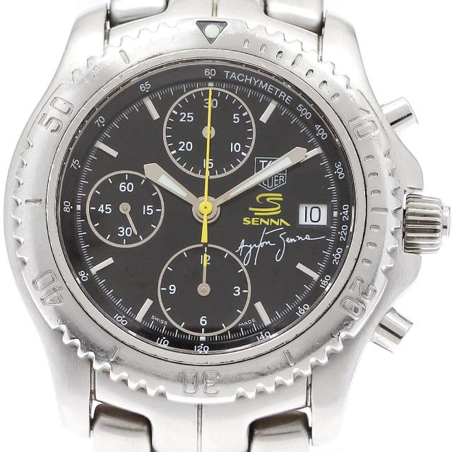 タグホイヤー TAG HEUER CT2115 リンク アイルトン・セナ限定モデル クロノグラフ 自動巻き メンズ 保証書付き_905519