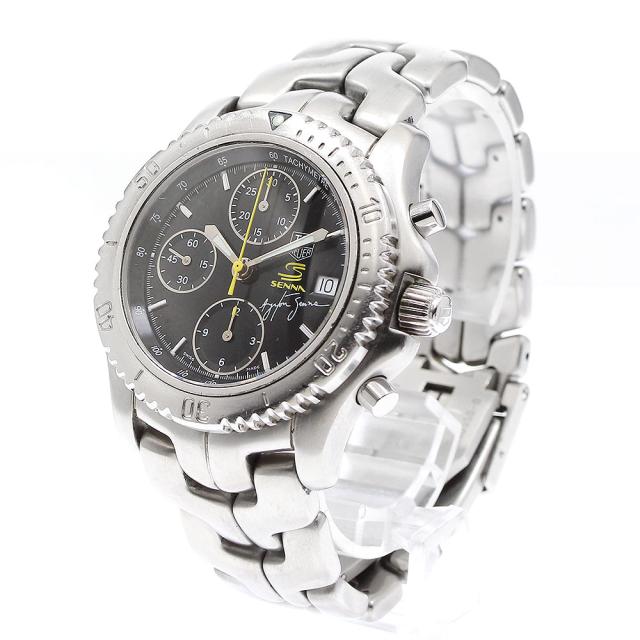 タグホイヤー TAG HEUER CT2115 リンク アイルトン・セナ限定モデル クロノグラフ 自動巻き メンズ 保証書付き_905519_2