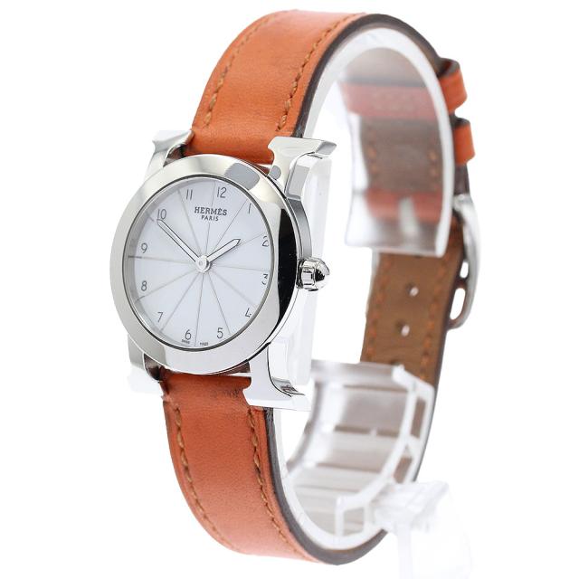 エルメス HERMES HR1.210 Hウォッチ ロンド クォーツ レディース 内箱・保証書付き_911554【ev10】