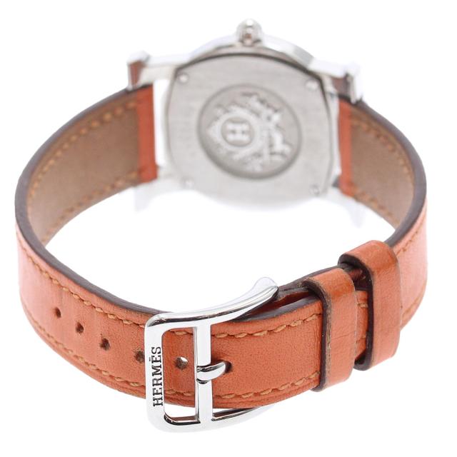 エルメス HERMES HR1.210 Hウォッチ ロンド クォーツ レディース 内箱・保証書付き_911554【ev10】