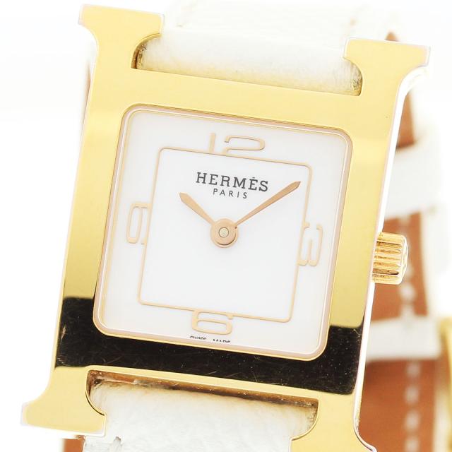 エルメス HERMES HH1.202 Hウォッチ ドゥブルトゥール クォーツ レディース _912848