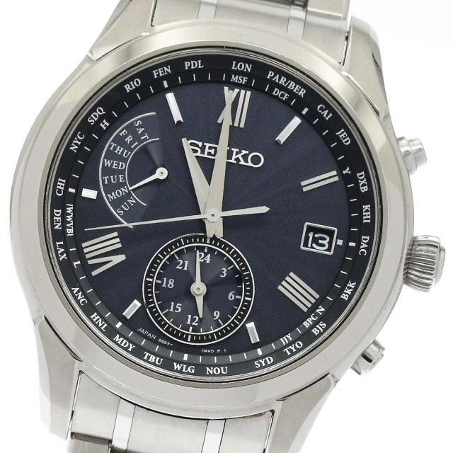 セイコー SEIKO SAGA309/8B63-0AY0 ブライツ デイデイト ソーラー電波 メンズ 良品 箱・保証書付き_909933【ev10】
