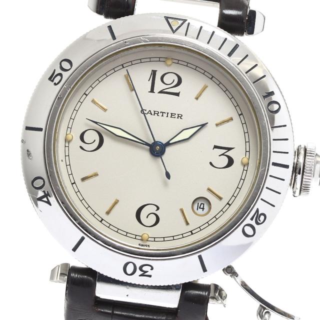 訳あり カルティエ CARTIER W3100655 パシャ 38MM デイト 自動巻き メンズ _911536