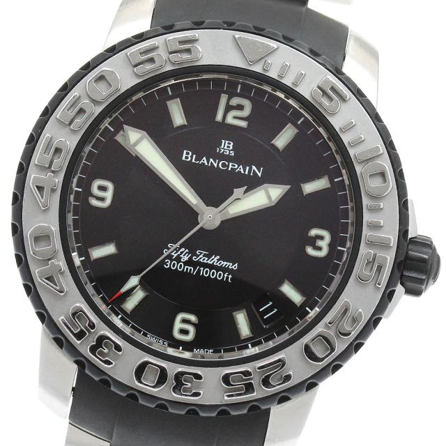 ブランパン Blancpain 2200.6530.66 フィフティー ファゾムス デイト 自動巻き メンズ 保証書付き メーカーOH済_913805