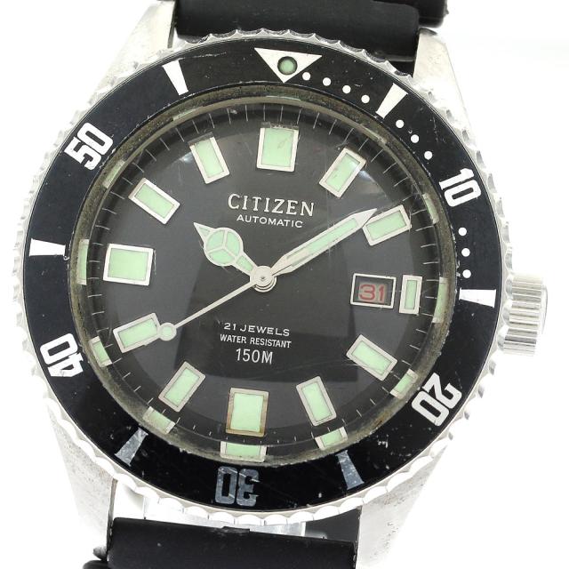 シチズン CITIZEN 4-600851Y チャレンジダイバー 赤カレンダー 自動巻き メンズ _914936