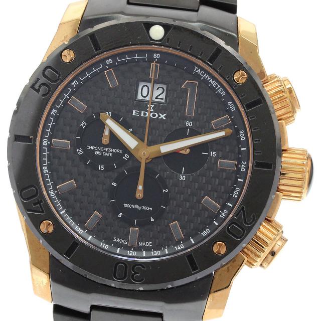 エドックス EDOX 10020-37R-NIR クロノオフショア1 クロノグラフ ビッグデイト クォーツ メンズ _916206【ev15】