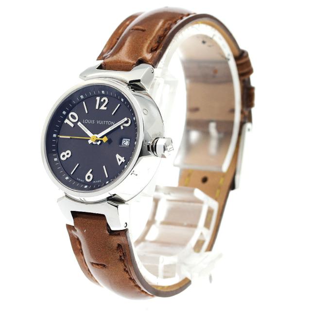 ルイ・ヴィトン LOUIS VUITTON Q1211 タンブール デイト クォーツ レディース 美品 保証書付き_916313【ev10】_2