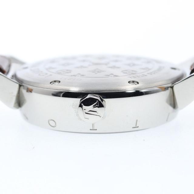 ルイ・ヴィトン LOUIS VUITTON Q1211 タンブール デイト クォーツ レディース 美品 保証書付き_916313【ev10】_5