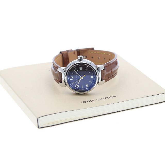 ルイ・ヴィトン LOUIS VUITTON Q1211 タンブール デイト クォーツ レディース 美品 保証書付き_916313【ev10】_1