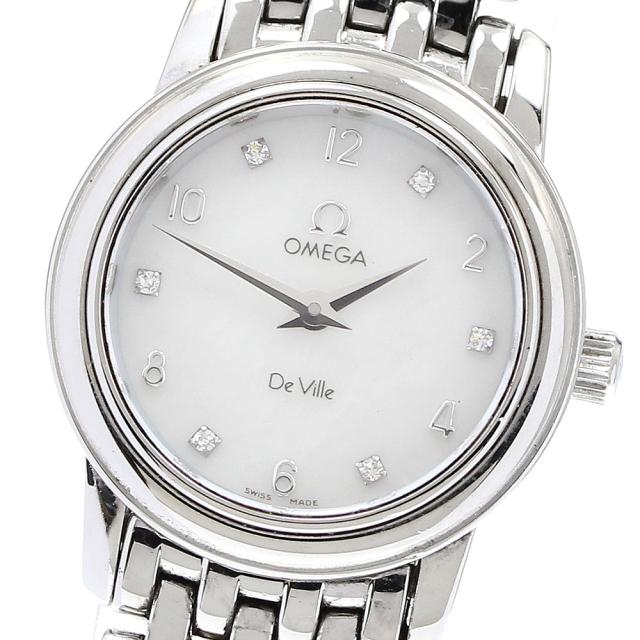 オメガ OMEGA 4570.75 デビル プレステージ 6Pダイヤ クォーツ レディース _914700
