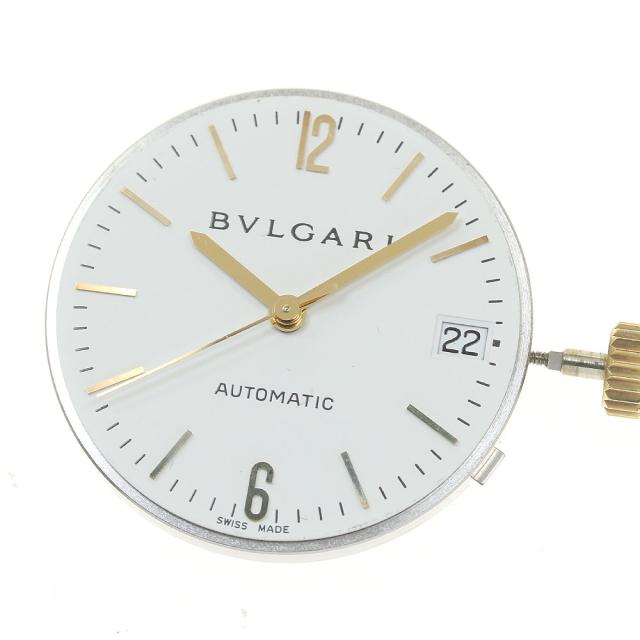 ブル小峡谷 BVLGARI キロカロリー.220-TEEL デイト 社会的運動 自動小銃一巻き メンズ 良品 _D-12